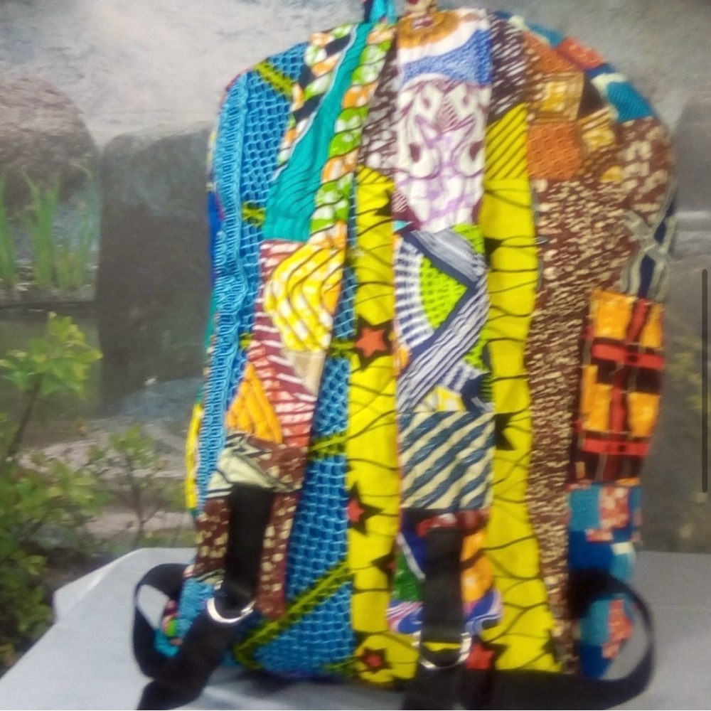 Colorful Patchwork Backpack - image 6